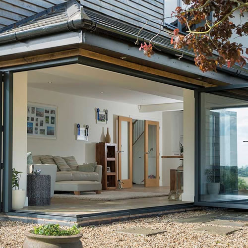 aluminium bi folding door image